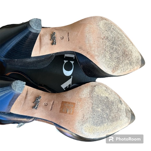 Coach Wynne Ankle-Strap Pumps Black Size 6 - Picture 3 of 8